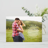 Einzigartiger, Save the Date Foto QR Code Minimali (Stehend Vorderseite)