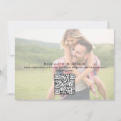 Einzigartiger, Save the Date Foto QR Code Minimali (Rückseite)
