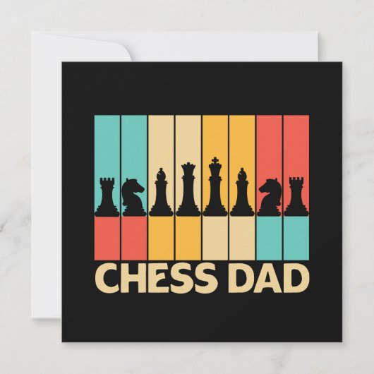 Einzigartiger Schach-Vater Vintager Sonnenuntergan Karte (Vorderseite)