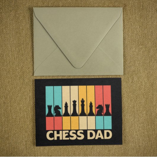 Einzigartiger Schach-Vater Vintager Sonnenuntergan Postkarte