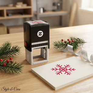 Einzigartiger Schneeflocken-Stempel Permastempel