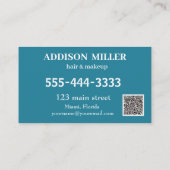 Einzigartiger Schönheitshaar & Makeup &QR-Code Visitenkarte (Rückseite)