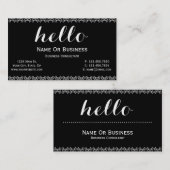 Einzigartiger Schwarz-Weiß-Name Visitenkarte (Vorne/Hinten)