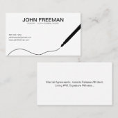 Einzigartiger Schwarz-Weiß-Notar-Agent Visitenkarte (Vorne/Hinten)