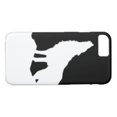 Einzigartiger Schwarz-Weiß-Pop Art Wolf Silhouette Case-Mate iPhone Hülle (Rückseite (Horizontal))