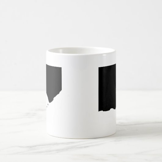 Einzigartiger Schwarz-Weiß-Pop Art Wolf Silhouette Kaffeetasse (Mittel)