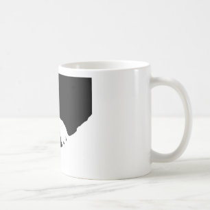 Einzigartiger Schwarz-Weiß-Pop Art Wolf Silhouette Kaffeetasse