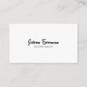 Einzigartiger Schwarz-Weiß-Rose-Tattoo-Künstler Visitenkarte (Rückseite)