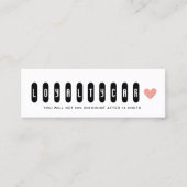 Einzigartiger Schwarz & Weiß Schönheitssalon Rosa  Treuekarte (Vorderseite)