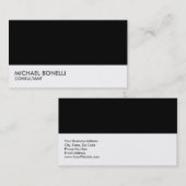 Einzigartiger Schwarz-weißer Beruflicher Berater Visitenkarte (Vorne/Hinten)