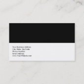 Einzigartiger Schwarz-weißer Beruflicher Berater Visitenkarte (Rückseite)