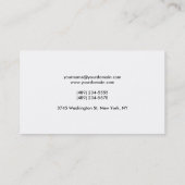 Einzigartiger Schwarz-weißer Klarsichtschutz Visitenkarte (Rückseite)