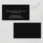 Einzigartiger Schwarz-weißer Rechtsanwalt mit Visi Visitenkarte (Vorne/Hinten)