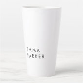 Einzigartiger Schwarz-weißer Trendy Name hinzufüge Milchtasse (Vorderseite)