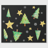 Einzigartiger Schwarzer Geschenkschutz Geschenkpapier (Flach)