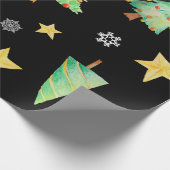 Einzigartiger Schwarzer Geschenkschutz Geschenkpapier (Ecke)