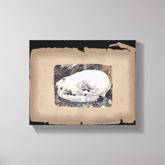 Einzigartiger Sepianskull Leinwanddruck (Vorderseite)