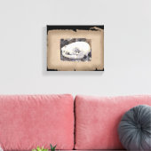 Einzigartiger Sepianskull Leinwanddruck (Insitu (Wohnzimmer))