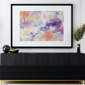 Einzigartiger Spaß Abstrakt Pinselstriche Malerei Poster