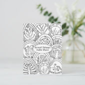 Einzigartiger Spaß beim Färben von Zen-Doodle-Bäum Postkarte (Stehend Vorderseite)