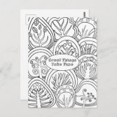 Einzigartiger Spaß beim Färben von Zen-Doodle-Bäum Postkarte (Vorne/Hinten)