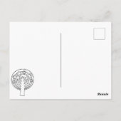 Einzigartiger Spaß beim Färben von Zen-Doodle-Bäum Postkarte (Rückseite)