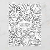 Einzigartiger Spaß beim Färben von Zen-Doodle-Bäum Postkarte (Vorderseite)