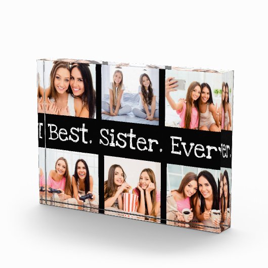 Einzigartiger Spaß Beste Schwester je 6 Foto Colla (Rechts)