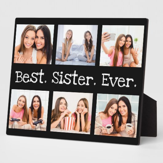 Einzigartiger Spaß Beste Schwester je 6 Foto Colla Fotoplatte (Seite)
