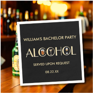 Einzigartiger Spaß Bier Wein Martini Junggesellena Serviette