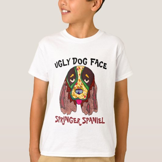 Einzigartiger Springer Spaniel hässlicher Hund Ges T-Shirt (Vorderseite)