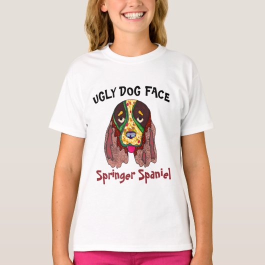 Einzigartiger Springer Spaniel hässlicher Hund Ges T-Shirt (Vorderseite)