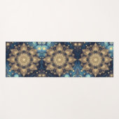 Einzigartiger Starry Night Nebula Gold Mandala Art Yogamatte (Vorderseite (Horizontal))