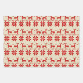 Einzigartiger stickiger moderner Weihnachtsfeierta Geschenkpapier Set (Vorderseite 3)