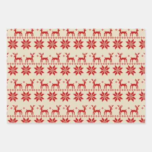 Einzigartiger stickiger moderner Weihnachtsfeierta Geschenkpapier Set (Vorderseite 3)