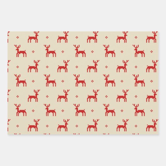 Einzigartiger stickiger moderner Weihnachtsfeierta Geschenkpapier Set (Vorderseite)