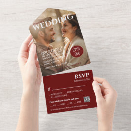 Einzigartiger Stil eines benutzerdefinierten Magaz All In One Einladung