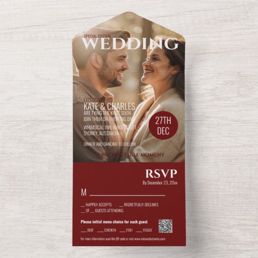 Einzigartiger Stil eines benutzerdefinierten Magaz All In One Einladung (Innen Boden)