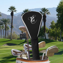 Einzigartiger Stilname und Monogram Typografie Bla Golf Headcover