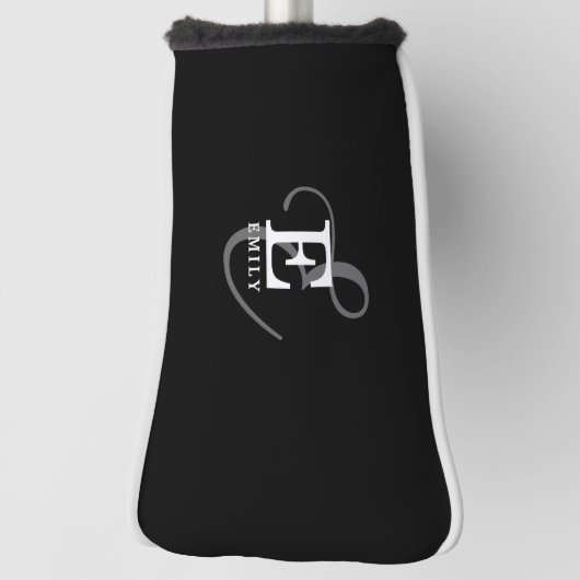 Einzigartiger Stilname und Monogram Typografie Bla Golf Headcover (Rotieren 90)