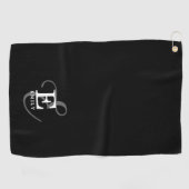 Einzigartiger Stilname und Monogram Typografie Bla Golfhandtuch (Horizontal)