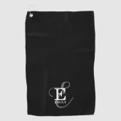 Einzigartiger Stilname und Monogram Typografie Bla Golfhandtuch (Vorderseite)