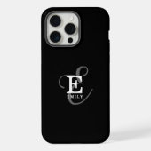 Einzigartiger Stilname und Monogram Typografie Bla iPhone Hülle (Rückseite)