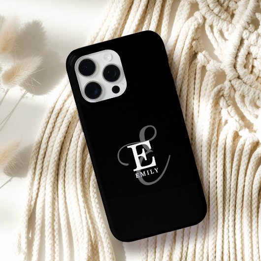 Einzigartiger Stilname und Monogram Typografie Bla iPhone Hülle