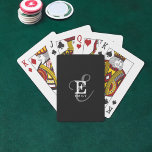 Einzigartiger Stilname und Monogram Typografie Bla Spielkarten<br><div class="desc">Es geht um dich mit diesem schönen Spielkartendesign, das eine elegante, stilvolle Darstellung deines Namens und Monogramms ist. Klassische Serifen und eine verziertere Skripttypografie verbinden sich in einer ausgewogenen Symmetrie. Die drei Elemente verschmelzen mit einer ausgeklügelten Harmonie und kreieren Ihr eigenes Markenlogo. Hier mit einem schicken schwarzen Hintergrund mit Monogramm-Elementen...</div>