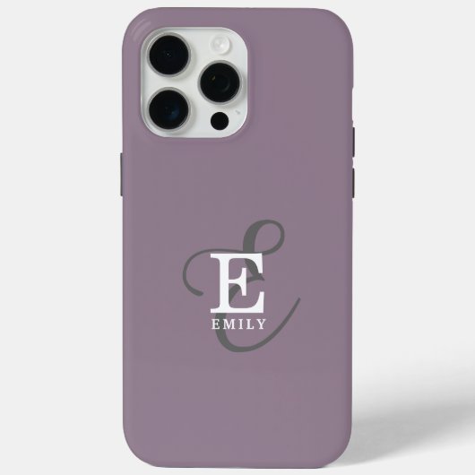 Einzigartiger Stilname und Monogramm-Typografie Li Case-Mate iPhone Hülle (Rückseite)