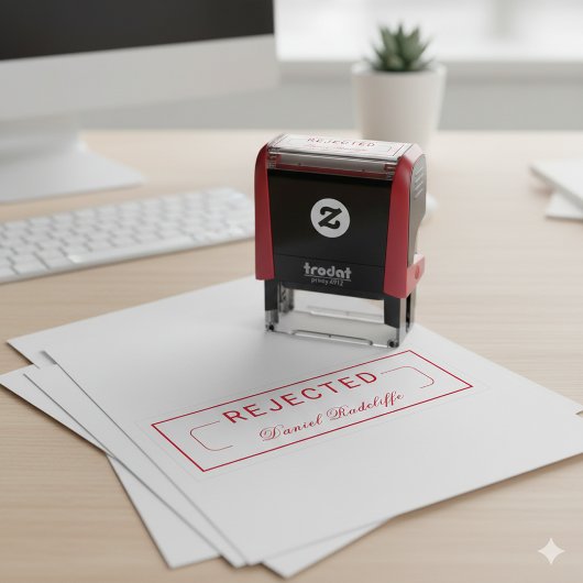 Einzigartiger stilvoller 'ABGELEHNT'-Stempel mit b Permastempel