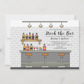 Einzigartiger Stock Die Dusche des Bar Einladung (Vorderseite)