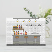 Einzigartiger Stock Die Dusche des Bar Einladung (Stehend Vorderseite)