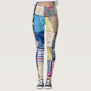 Einzigartiger Stoff: Handgefertigte Bangkok-Decken Leggings